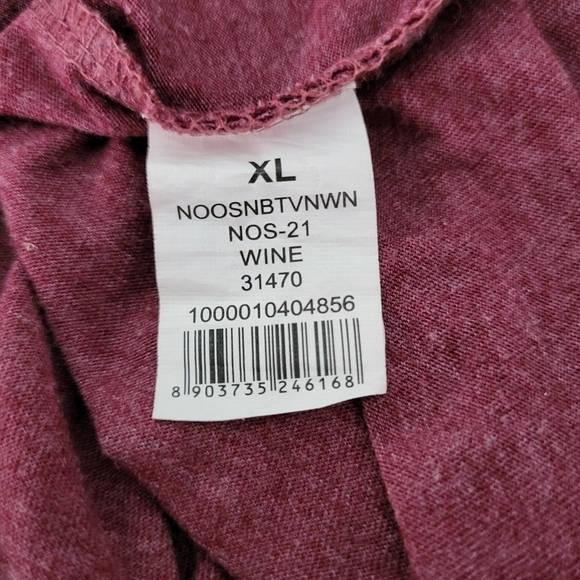Max Men's Essentials Tees Size XL Colour Wine - Picture 5 of 8